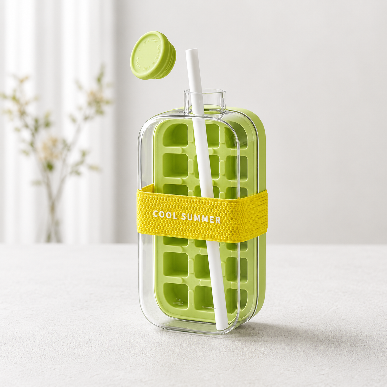 My Crush Cup Ice 2 en 1 – Botella para Hacer Hielo con Pajita